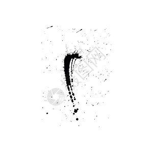 刷子矢量抽象的grungeblobs背景白色为黑矢量插图背景