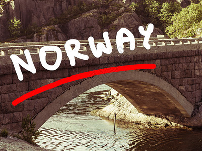 挪威Sokndal地区Vagand老桥挪威旧Vagand图片