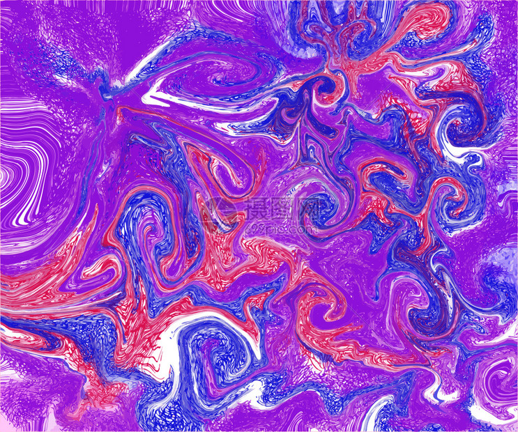 亮粉蓝色和紫罗兰的marble矢量墨水质手画的插图技术水彩画的数字污点抽象背景水 画的艺术效果手画的插图技术插画图片下载 正版图片 摄图网