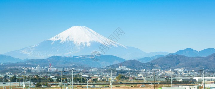 日本工区与藤山的背景观点日本图片