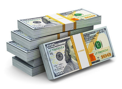 创意抽象商业金融成功和创造货币概念2013年美元新版钞票或白背景孤立的钞票图片