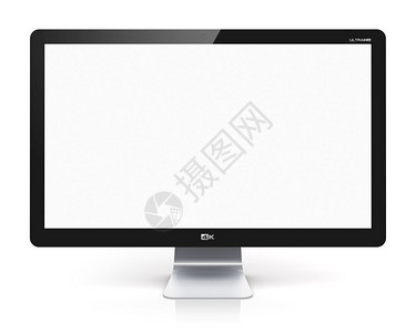 创意抽象数字技术商业创意数字技术商业概念空白电视或计算机个人电脑显示器空白屏幕以色背景隔离的屏幕产生反射效果图片