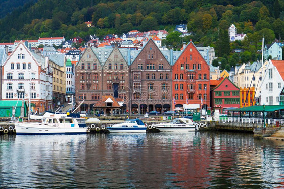 挪威卑尔根市风景图片