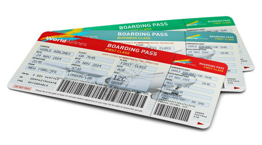 商务旅行经济舱机票图片