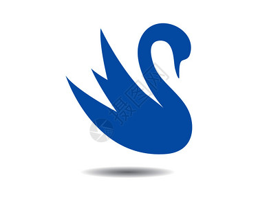 丝绸背景广告swan标识模板矢量图插设计插画