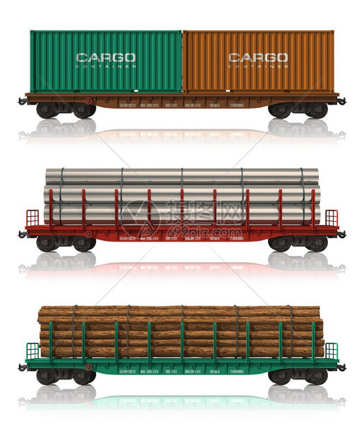 一套铁路货运汽车图片