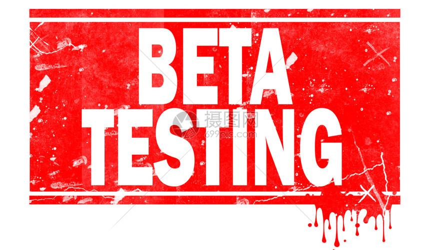 红色框架的Beta测试字词3D翻譯高清图片下载-正版图片304644898-摄图网