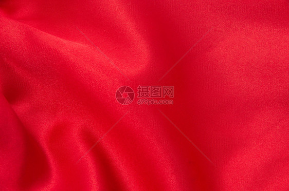 红色沙丁或丝织作为背景图片