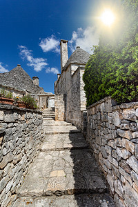 意大利Alberobello的Trulli房屋视图图片