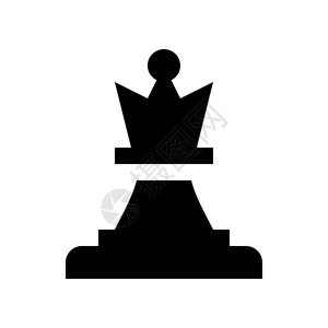 国际象棋白色国际象棋王后插画