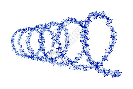 白色带网络连接线的螺旋隧道数字计算机技术概念的高背景速度移动图片