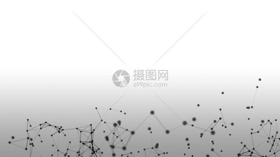 黑色数字据和网络连接黑数字据和网络连接三角线以及未来技术概念中白色背景的领域3个抽象插图图片