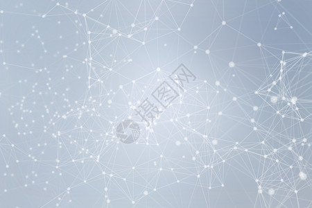 白色数字据和网络连接白数字据和网络连接三角线以及未来技术概念中蓝色背景的领域3个抽象插图背景图片