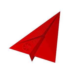 红纸飞机模拟设计3d抽象插图图片