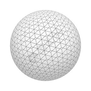 球或的无线三角形几何状在白背景上隔离网格线模拟设计3d抽象插图图片