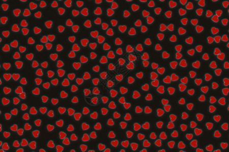 Valentier日抽象的3D插图黑色背景有红的插图Valent日摘要背景黑色红的背景图片