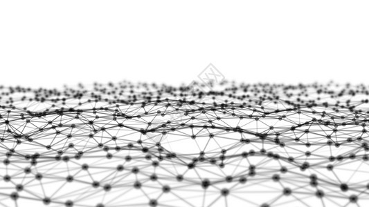 黑色数字计算机据和网络连接黑数字计算机据和网络连接三角线以及未来技术概念中白色背景三个抽象插图图片