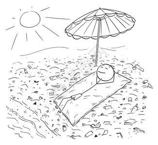 老人躺在床上插画