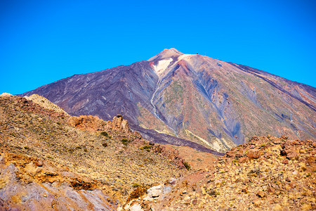 特内里费岛高地的铁流火山卡纳里脉图片