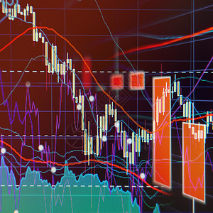 熊市场股票市场图表和金融商业背景图片