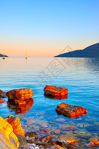 黑山塞格诺维镇科托尔湾风景水地貌图片