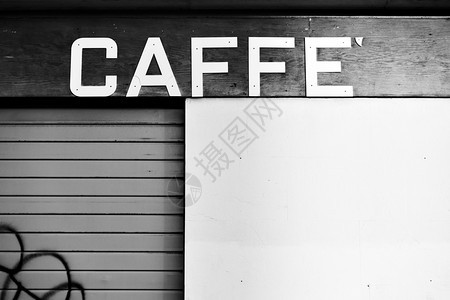 意大利威尼斯一家封闭咖啡厅的旧牌板意大利威尼斯Cafe咖啡厅图片