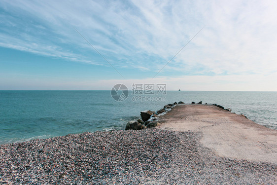 保加利亚波莫里美丽的海滩和不可思议的海图片