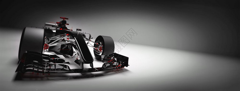 现代F1型汽车在轻背景上速度极端运动现代车辆3D型插图现代F1型汽车在轻背景上图片