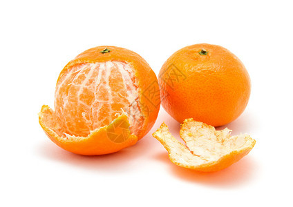 白底绝缘的橘子或中年水果图片