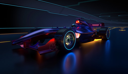 3D插图赛车超速图片