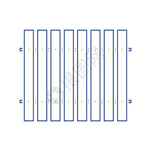 建筑围栏图标细线设计矢量图示图片