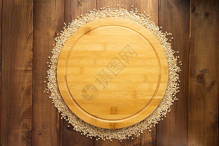 木背景的麦粒顶视图图片
