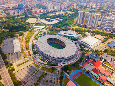 马来西亚吉隆坡BukitJalil体育场和园艺的顶层景色亚洲城市图片