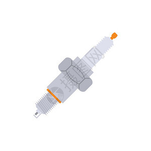 火花插头图标平面彩色设计矢量插图图片