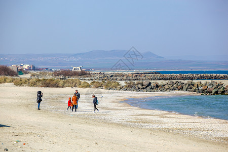 保加利亚Pomorie2019年3月日穿过城市中心地带的春天之行图片