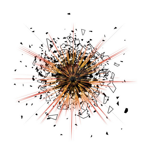 白色背景的黑片爆炸云空中的尖锐粒子白背景的黑片爆炸云白背景的尖锐粒子随机飞行图片