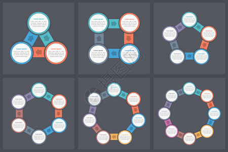 圆形信息模板包含34567和8个元素步骤或选项工作流程或图数据振动矢量eps10插图图片