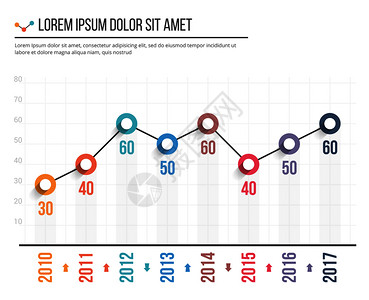 线形图模板商业信息图矢量eps10插图图片