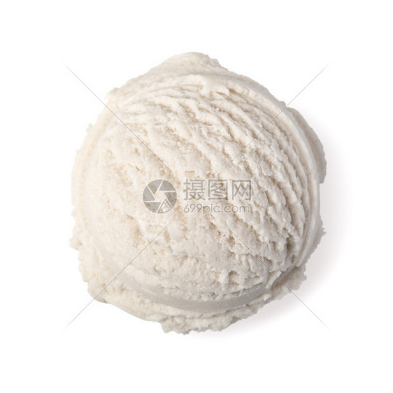 白背景孤立的冰淇淋球孤立的图片