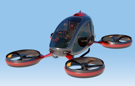 电子乘客无人机在天空中飞行这是一个3D模型真实生活中存在t插图电子乘客无人机在天空中飞行图片