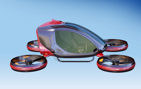 电子乘客无人机在天空中飞行这是一个3D模型真实生活中存在t插图电子乘客无人机在天空中飞行图片