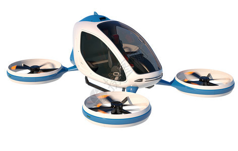 白色背景的电子乘客无人机这是一个3D模型真实生活中存在t插图白色背景的电子乘客无人机图片