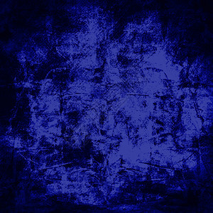 Grunge蓝色墙背景或纹理图片