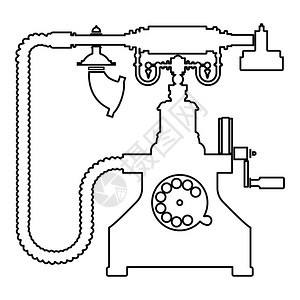 精致,复古旧电话retro电话rearyretro电话ventageantire插画