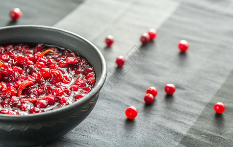 碗自制红莓酱图片