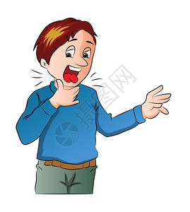 在雨天里玩儿男人和女在雨衣上用白色背景的孤立漫画插图插图-摄图网