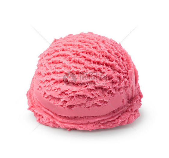 白底的草莓冰淇淋图片