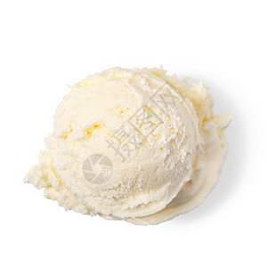 白背景孤立的冰淇淋球图片