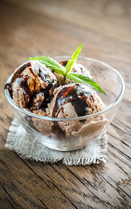 巧克力冰淇淋加甜点图片