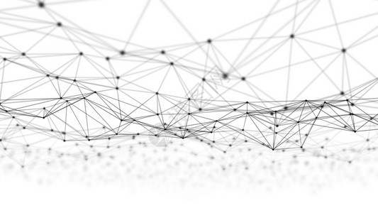 数字据和网络连接三角数字据和网络连接三角线和未来计算机技术概念领域关于黑色背景的3位抽象插图背景图片